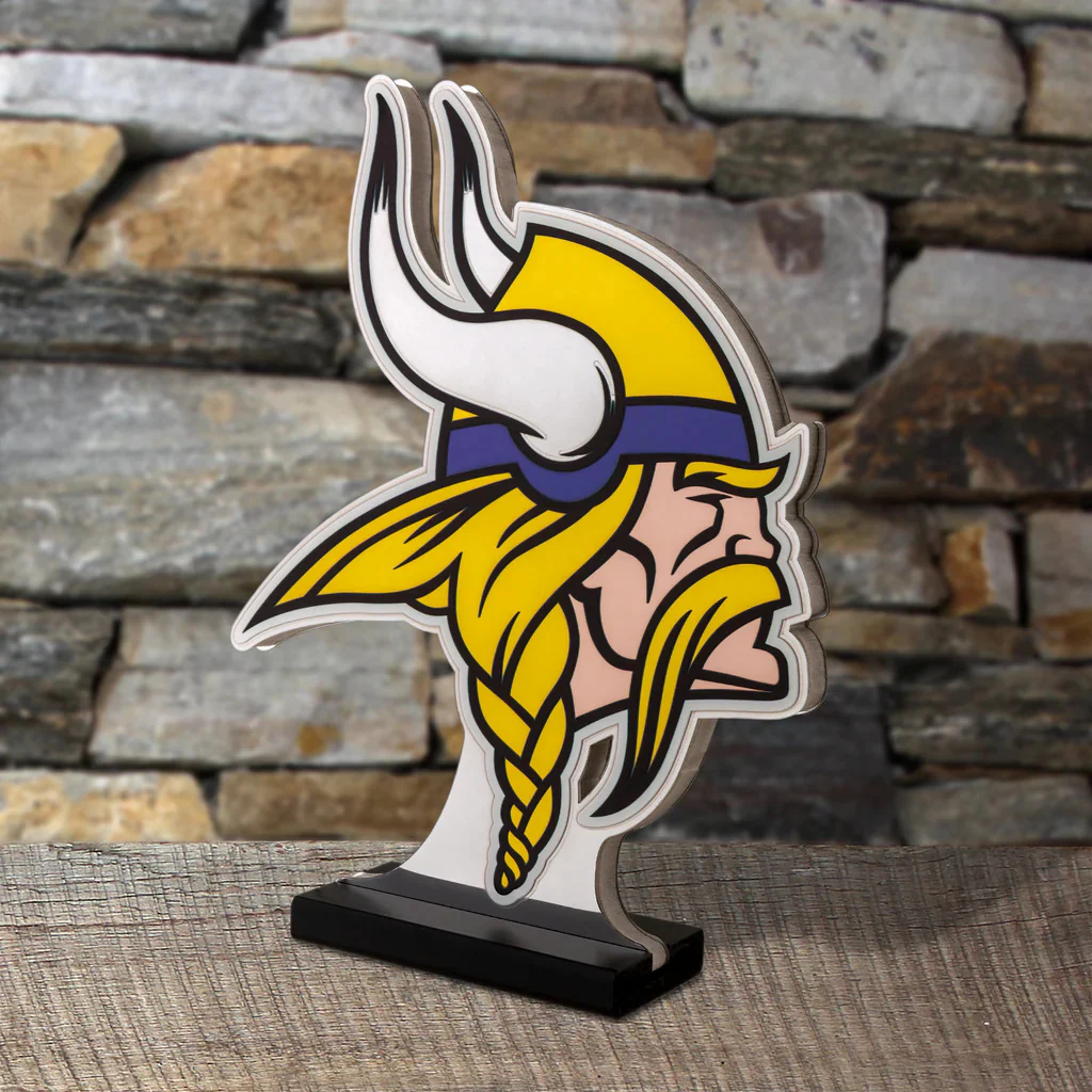 Minnesota Vikings LED Infinity Logo Light, Acrylic, w/UL Plug, 13.5" - Image 5