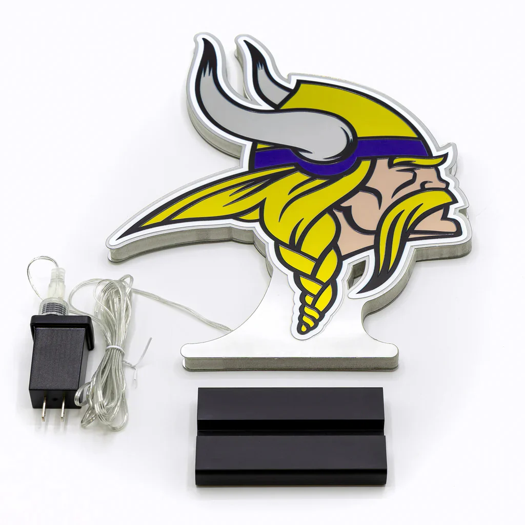 Minnesota Vikings LED Infinity Logo Light, Acrylic, w/UL Plug, 13.5" - Image 7