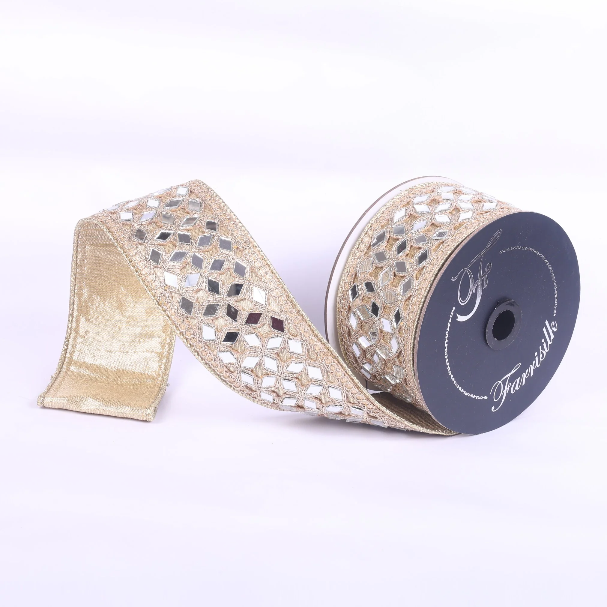 Mirror Glow Ribbon, 2.25" x 5yd (Gold)