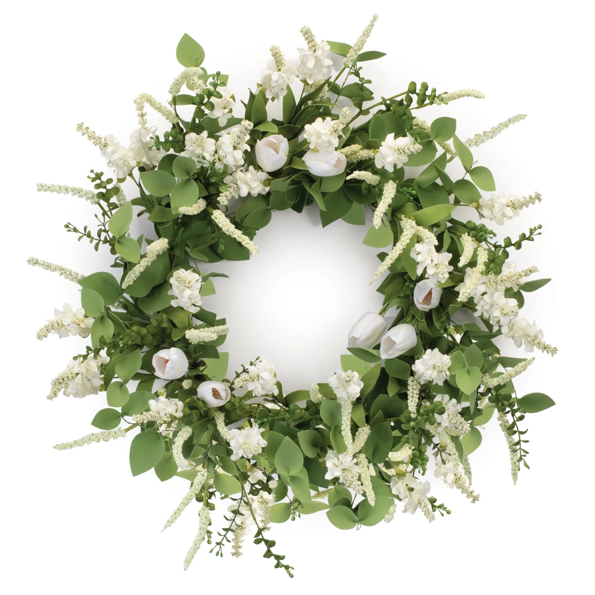 Mixed Tulip Wreath, 22"