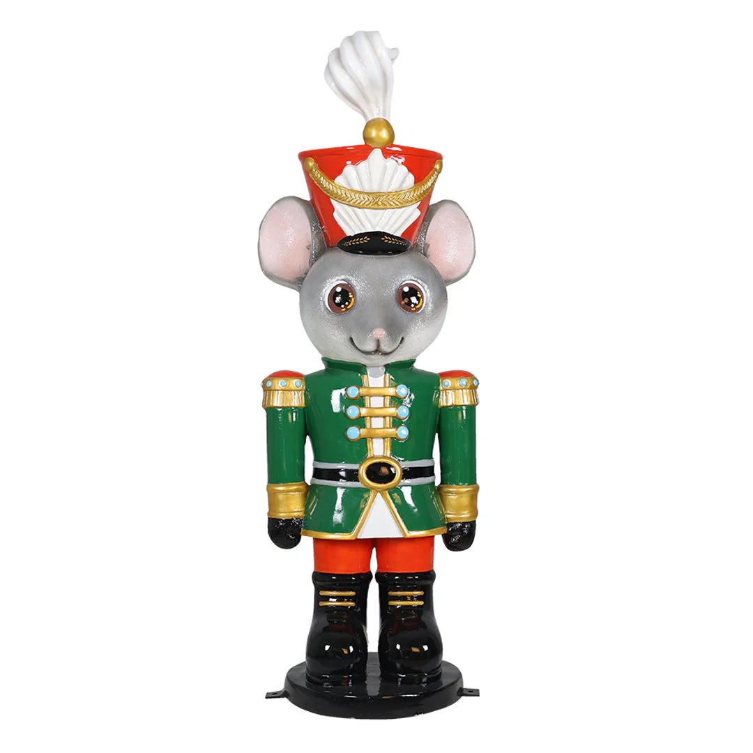 Large Fiberglass Mouse Nutcracker Figure, 60"