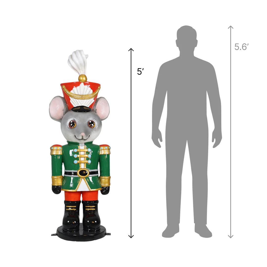 Large Fiberglass Mouse Nutcracker Figure, 60" - Image 2