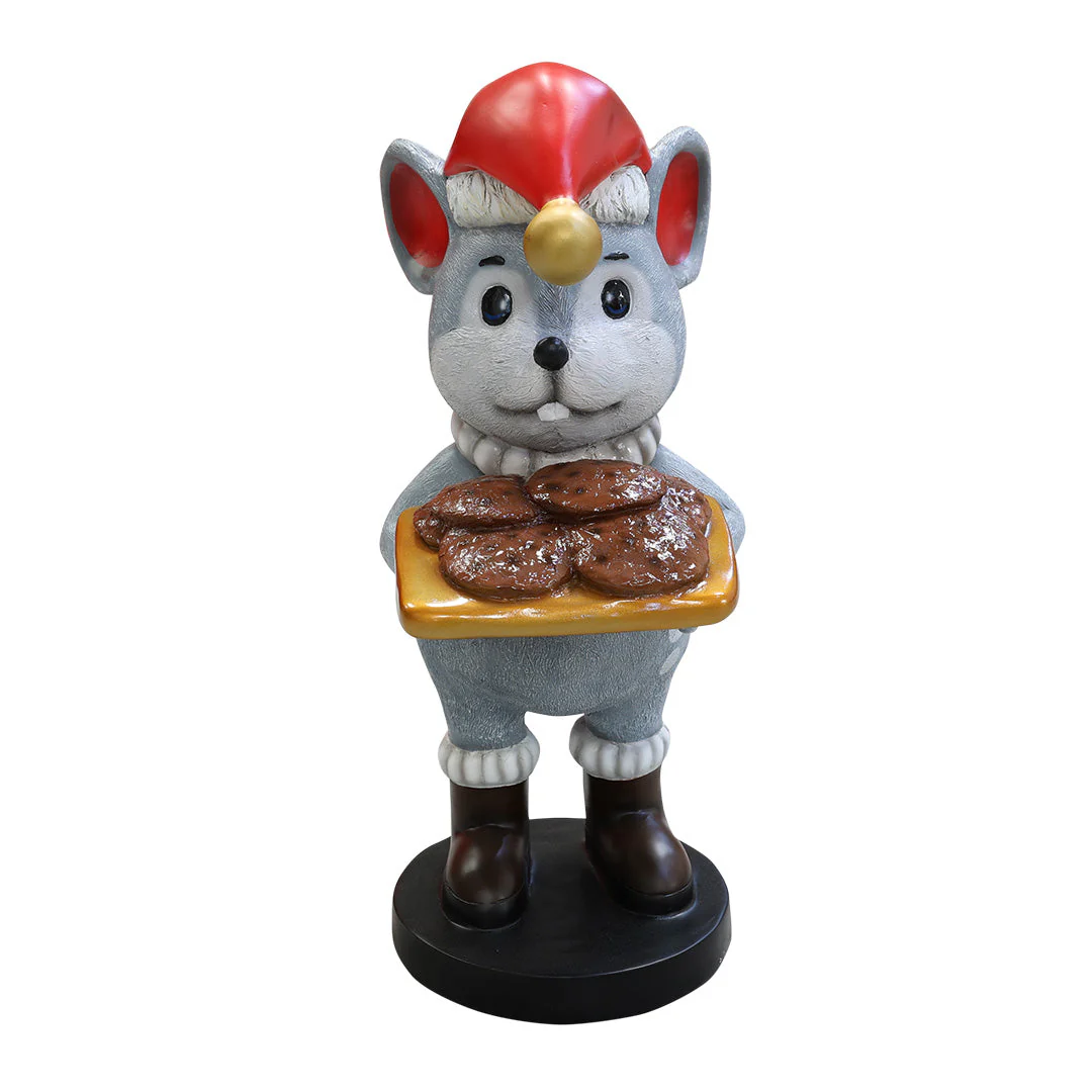 Large Fiberglass Mouse Wearing Boots Figure, 28"