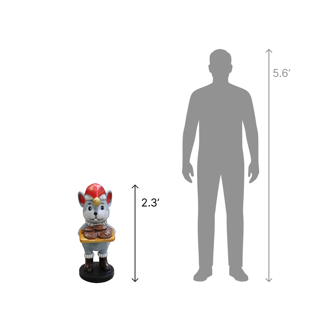 Large Fiberglass Mouse Wearing Boots Figure, 28" - Image 2