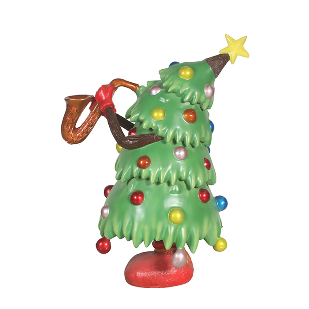 Large Fiberglass Mr. Green Sax Figure, 45"