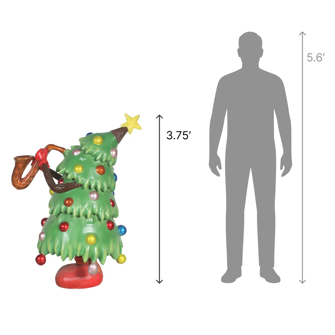 Large Fiberglass Mr. Green Sax Figure, 45" - Image 2