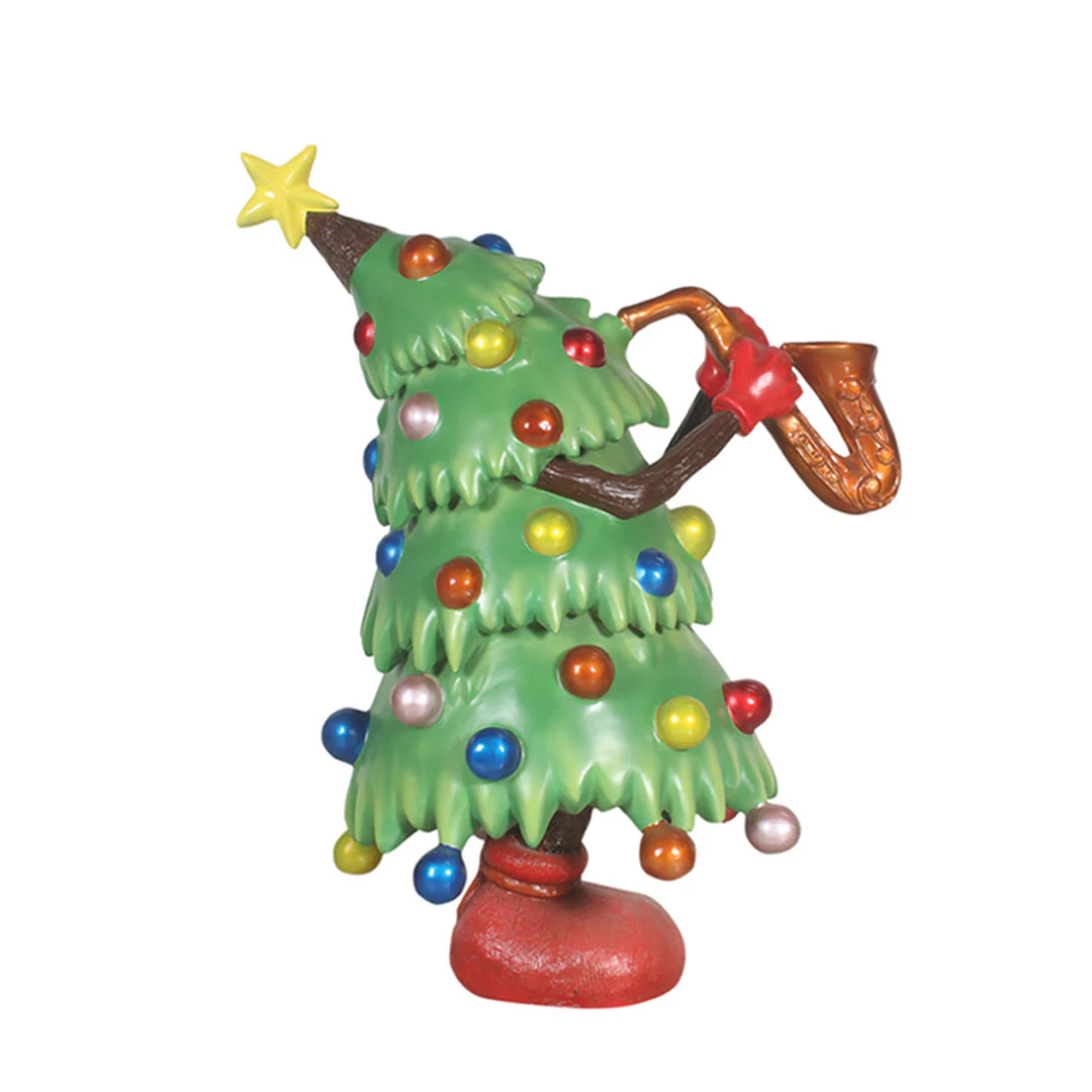 Large Fiberglass Mr. Green Sax Figure, 45" - Image 4