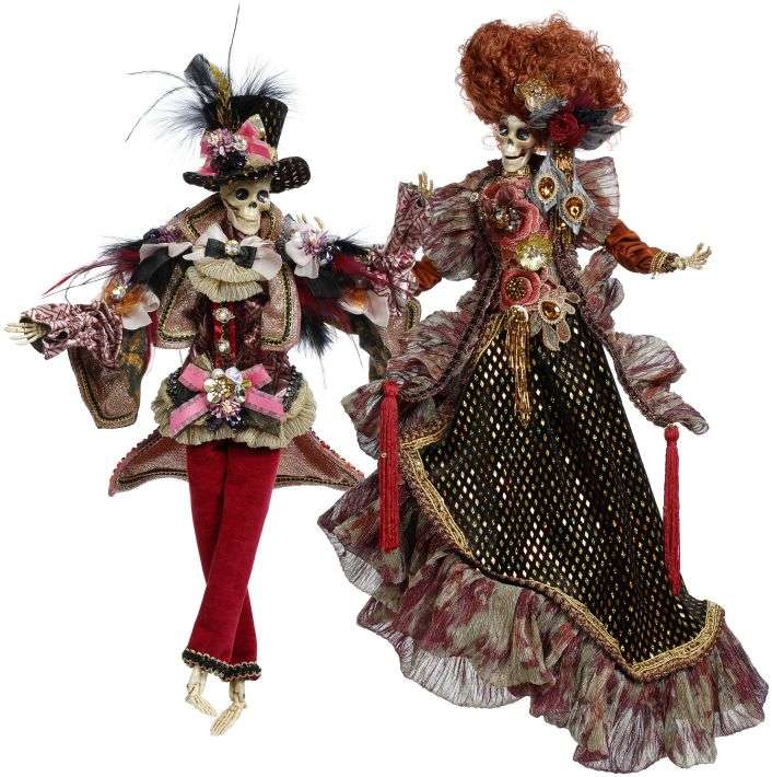 Mr. & Mrs. Red Carpet Skeleton, 20" (2 styles - sold individually)