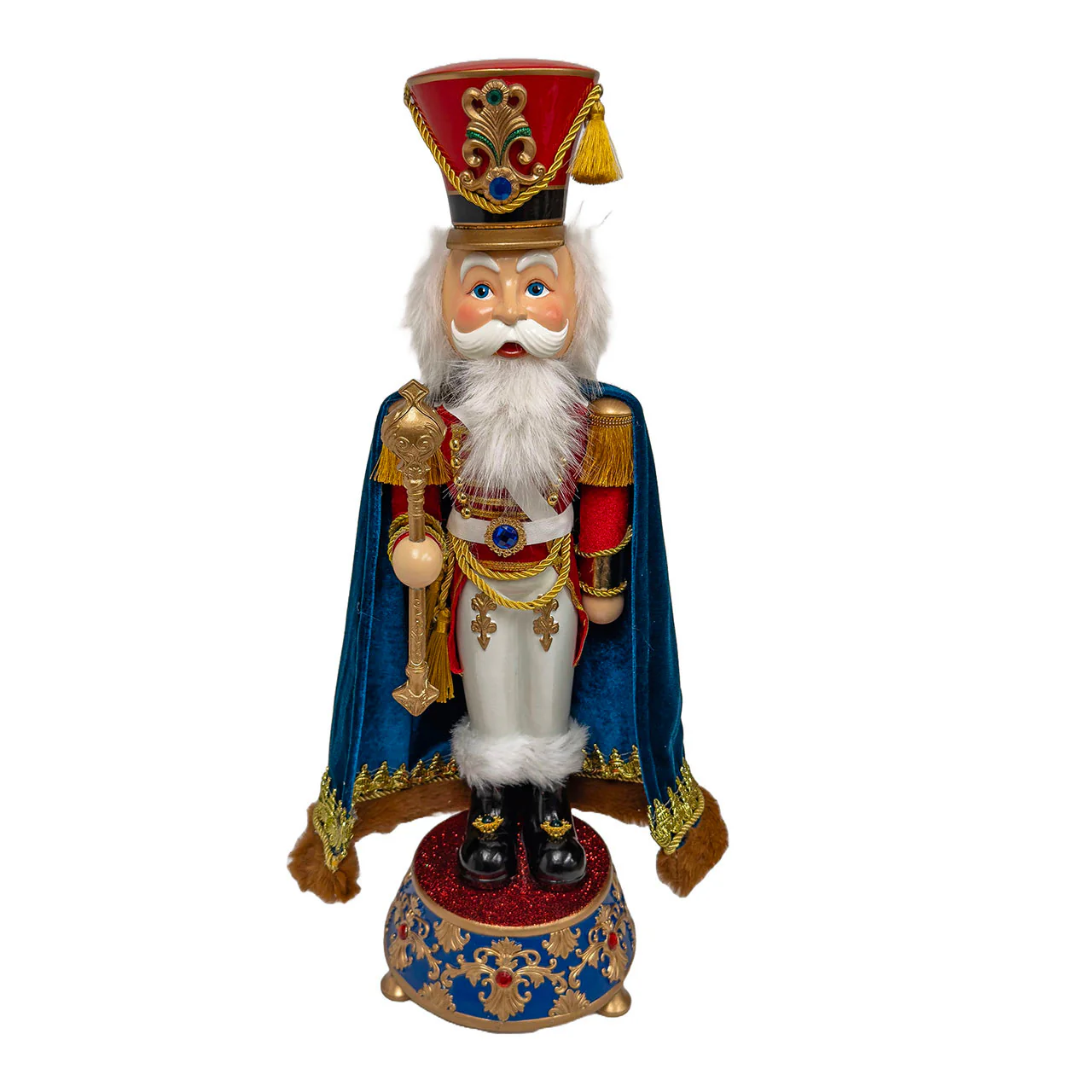 Musical Blue & Red Soldier Nutcracker Figurine, 12"