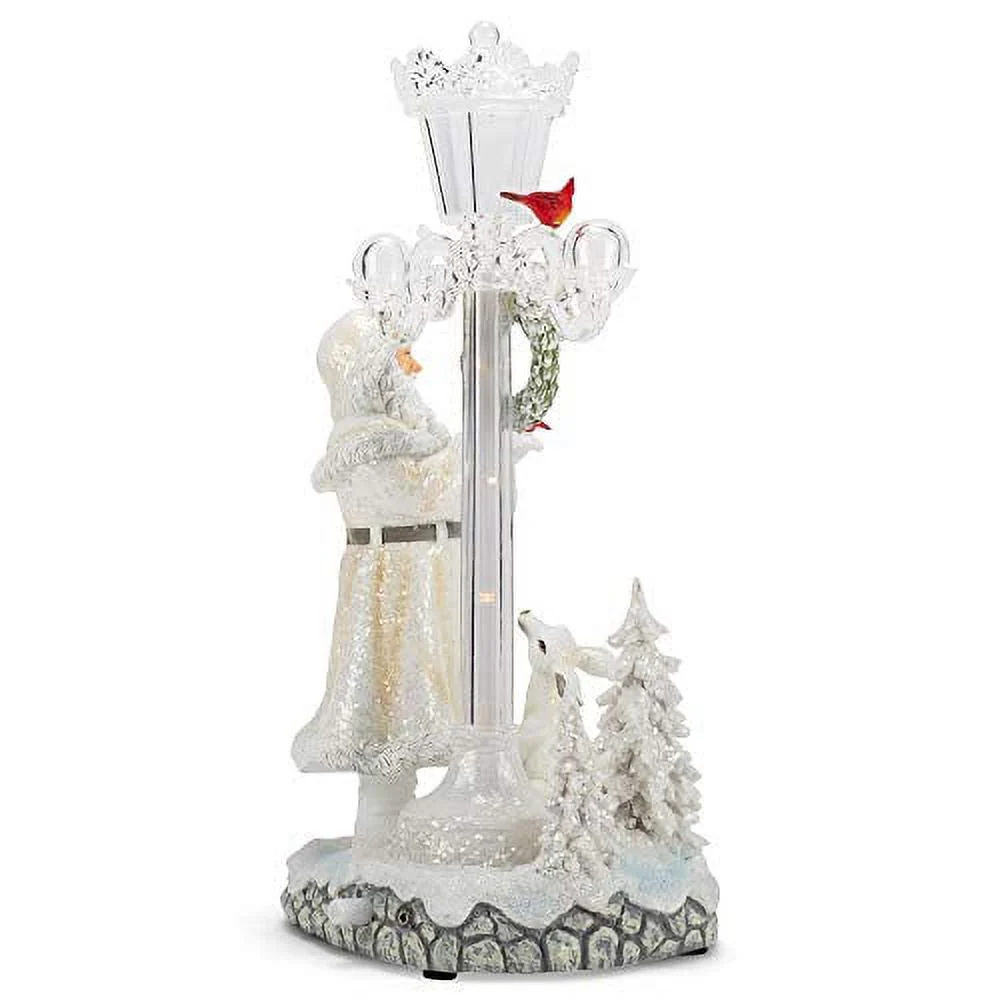 Musical Santa w/ Multicolor LED Light Post, 15.5" - Image 3
