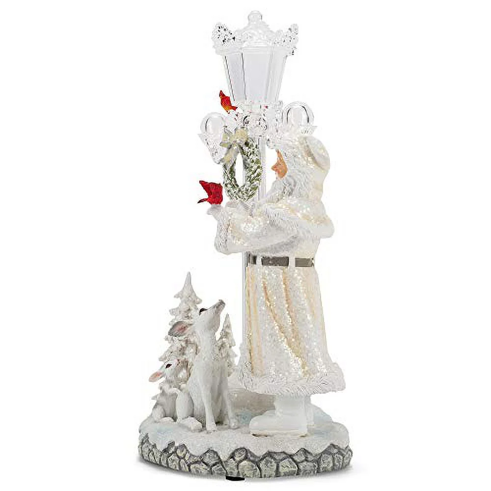 Musical Santa w/ Multicolor LED Light Post, 15.5" - Image 5