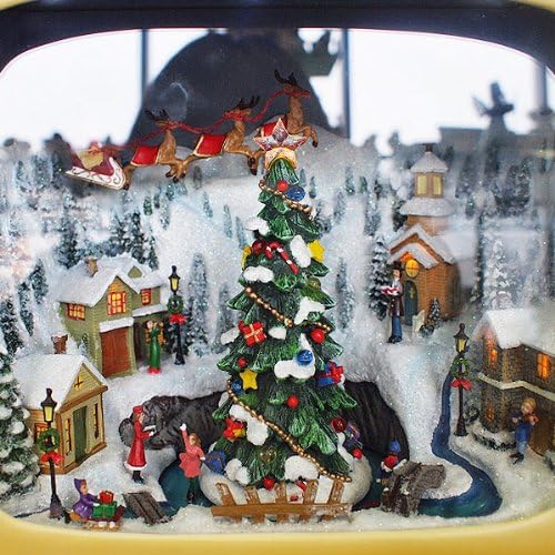 Musical TV w/ Santa and Rotating Skaters Snow Globe, 13" - Image 3