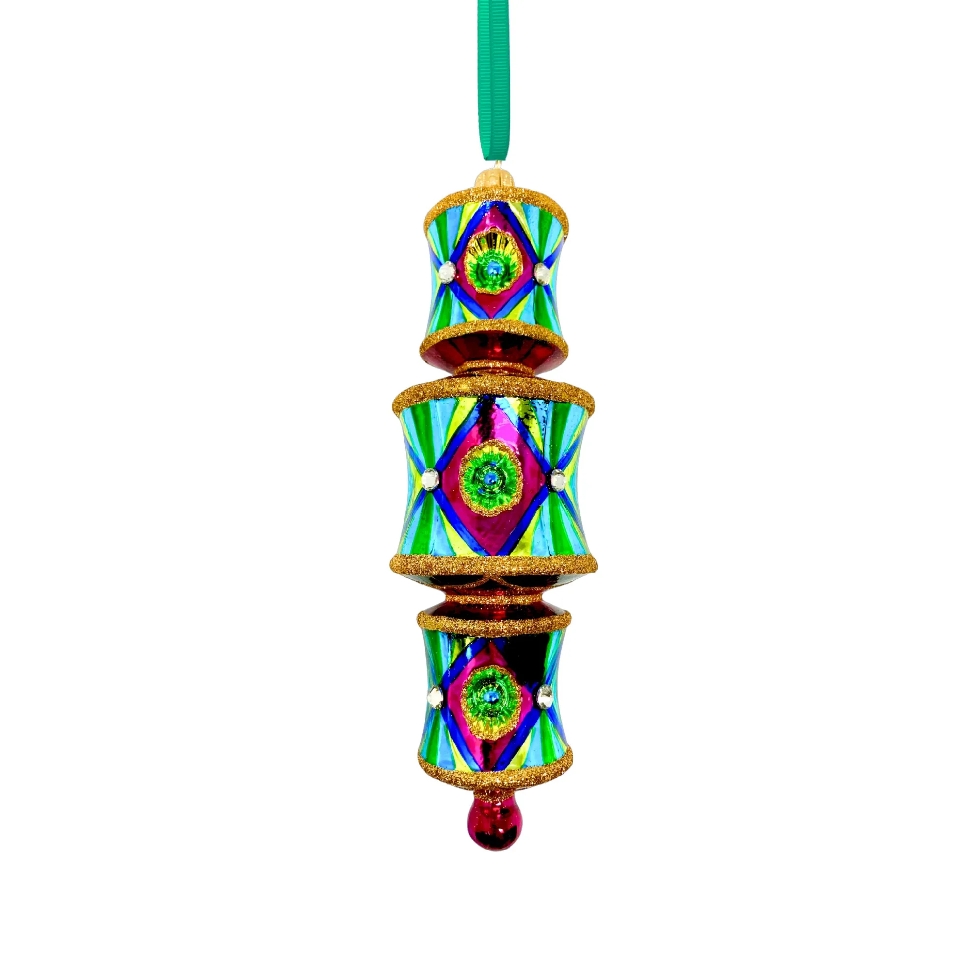 Neon Nights Dazzler Glass Ornament, 8.5" - Image 2