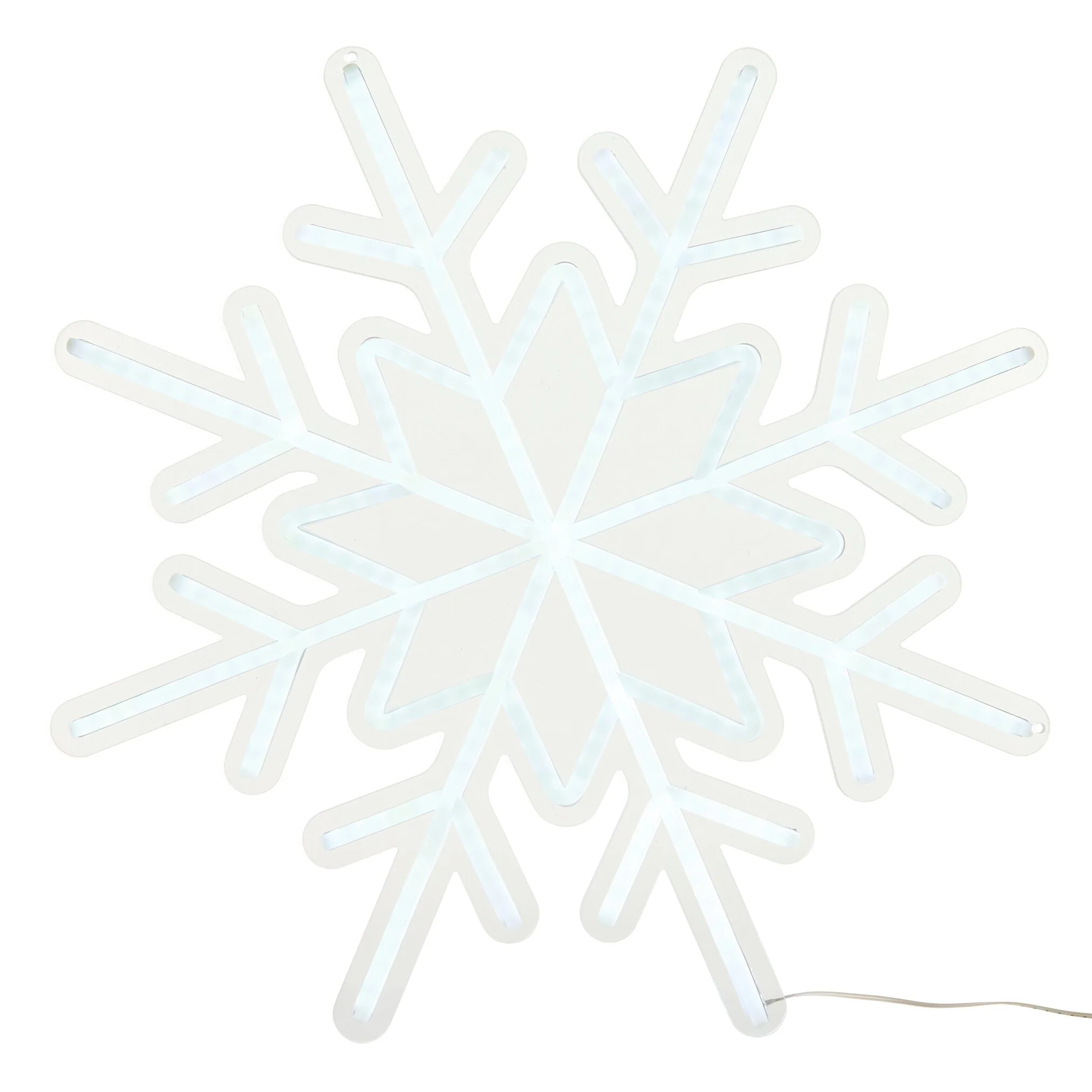 Neon LED Snowflake, 19.25" (White)