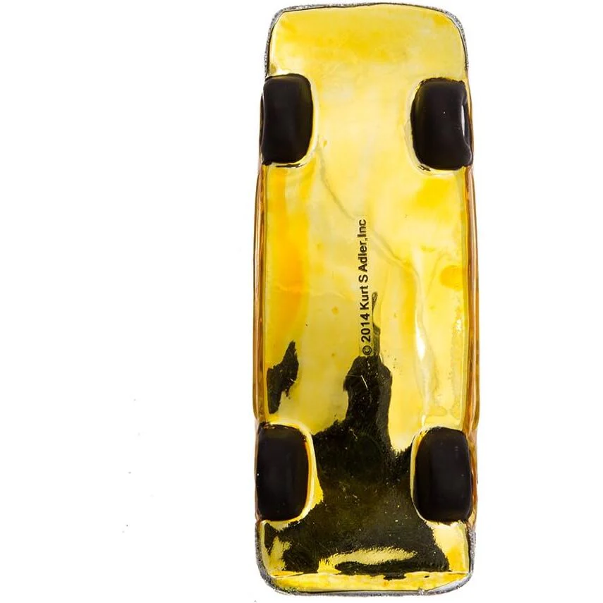 New York City Checker Taxi With Tree Glass Ornament, 5.35" - Image 7