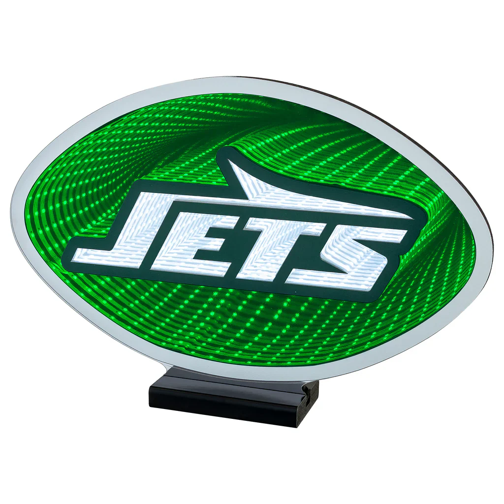 New York Jets LED Infinity Logo Light, Acrylic, w/UL Plug, 10.5" - Image 2
