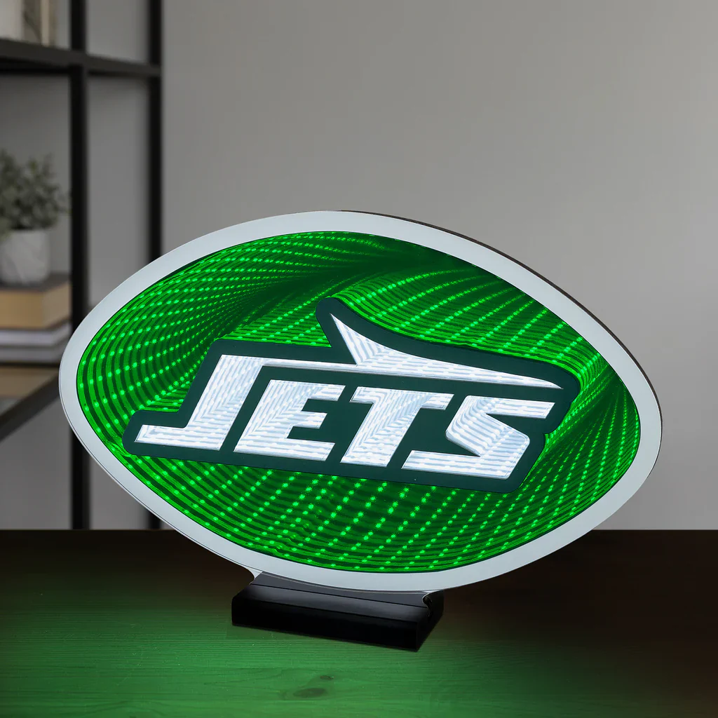 New York Jets LED Infinity Logo Light, Acrylic, w/UL Plug, 10.5" - Image 5