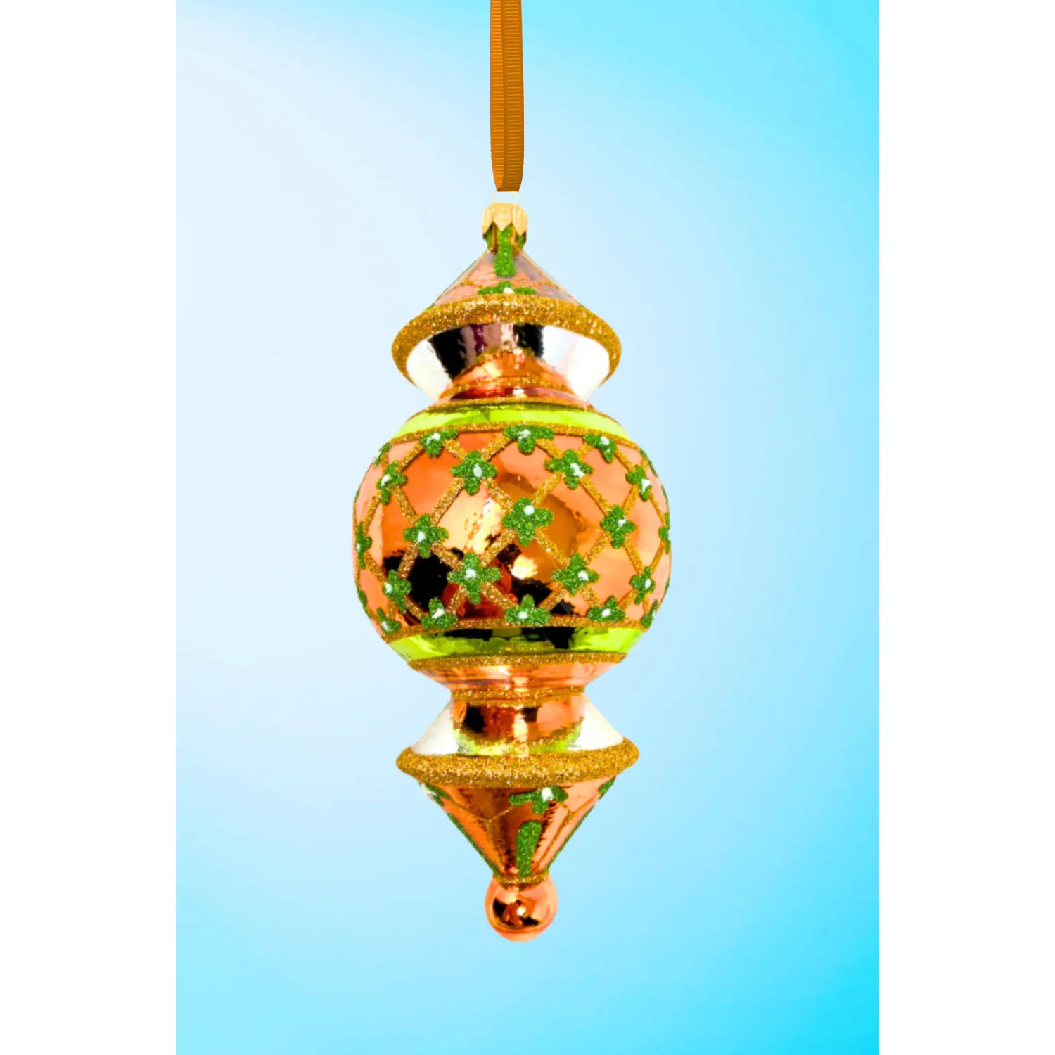 New York Reflector Glass Ornament, 8"