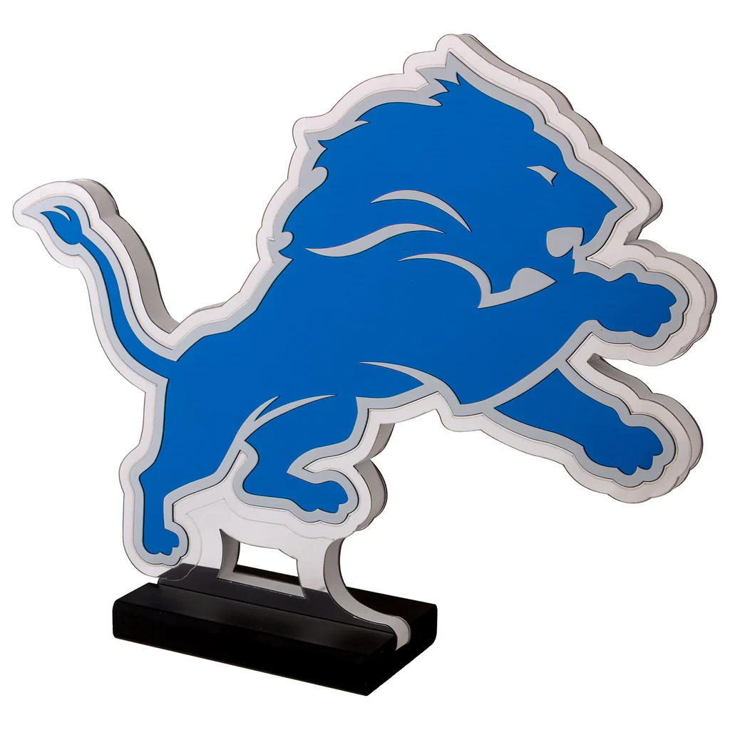NFL Detroit Lions LED Infinity Logo Light, Acrylic, w/UL Plug, 13" - Image 3