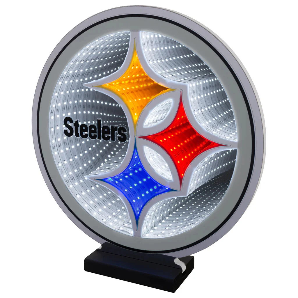 NFL Pittsburgh Steelers LED Infinity Logo Light, Acrylic, w/UL Plug, 13.5" - Image 2