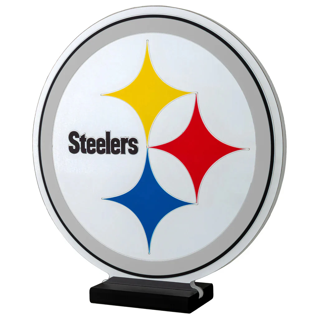 NFL Pittsburgh Steelers LED Infinity Logo Light, Acrylic, w/UL Plug, 13.5" - Image 3