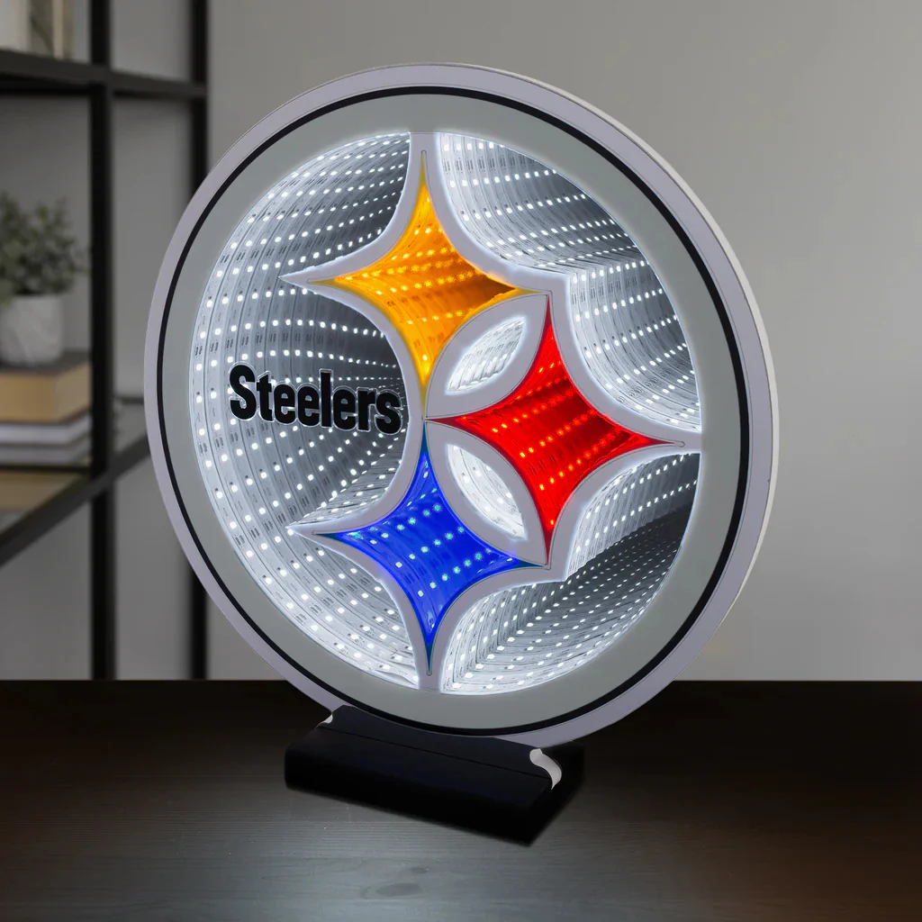 NFL Pittsburgh Steelers LED Infinity Logo Light, Acrylic, w/UL Plug, 13.5" - Image 5