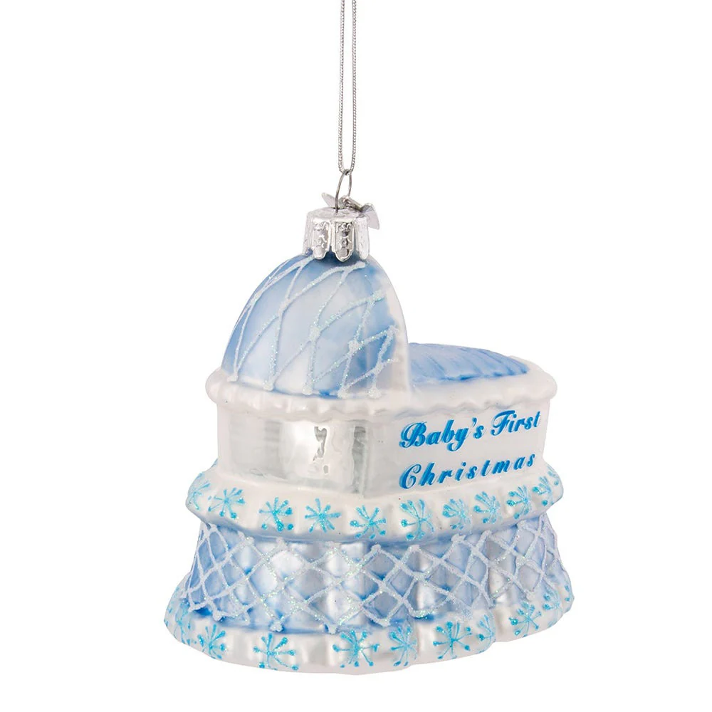 Noble Gems™ Glass Baby Boy Ornaments, 4" (Set of 4) - Image 5