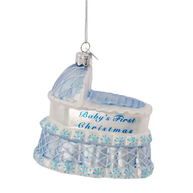 Noble Gems™ Glass Baby Boy Ornaments, 4" (Set of 4) - Image 7