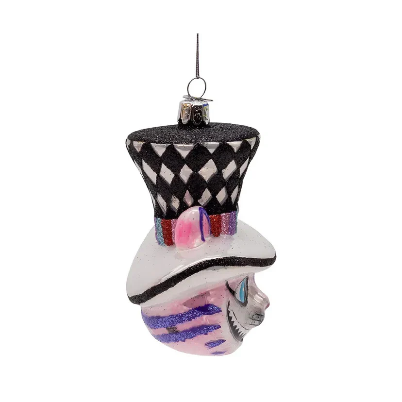 Noble Gems™ Glass Cheshire Cat Head Ornament, 4.5" - Image 2
