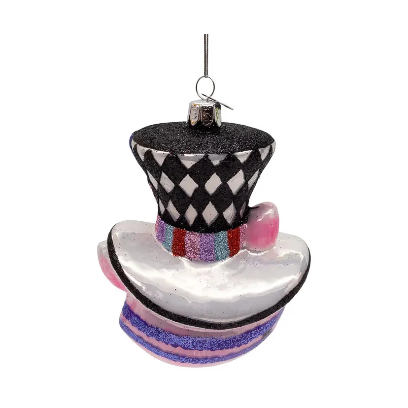 Noble Gems™ Glass Cheshire Cat Head Ornament, 4.5" - Image 3