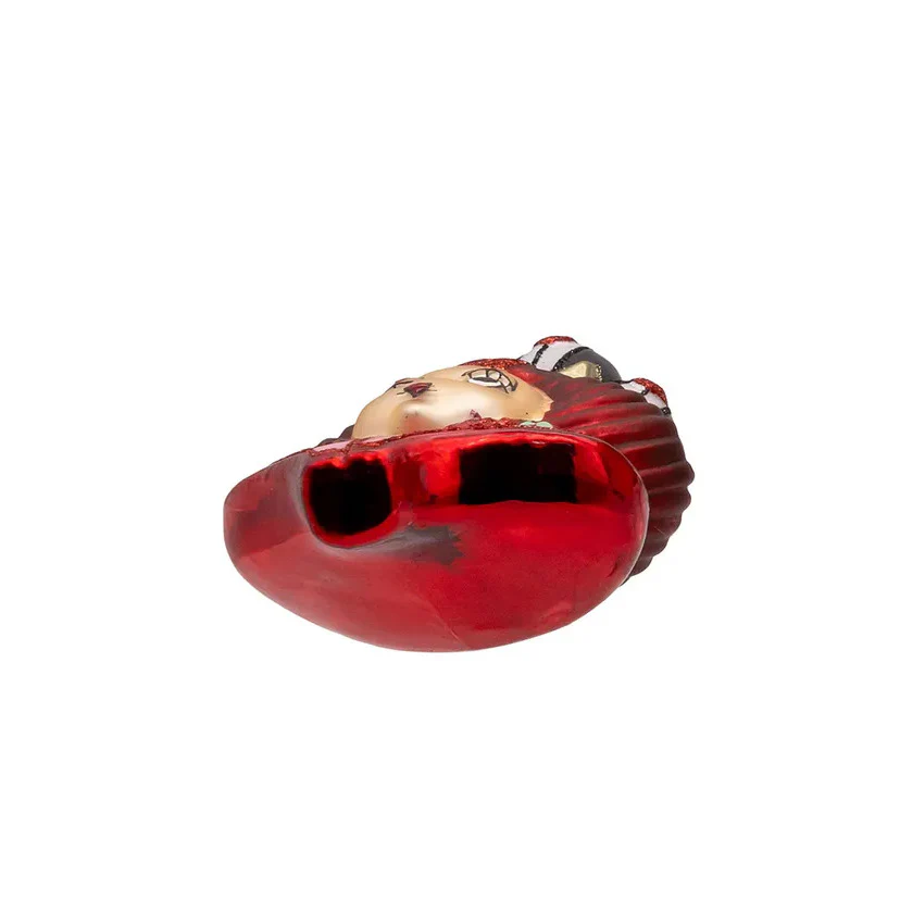 Noble Gems™ Glass Queen Of Hearts Head Ornament, 4.5" - Image 4