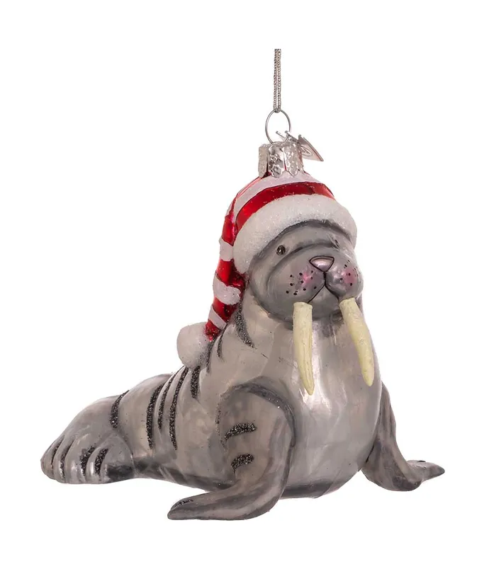 Noble Gemsâ„¢ Glass Walrus Ornament - Image 2