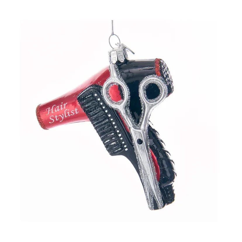 Noble Gemsâ„¢ Hair Stylist Glass Ornament, 4.5"