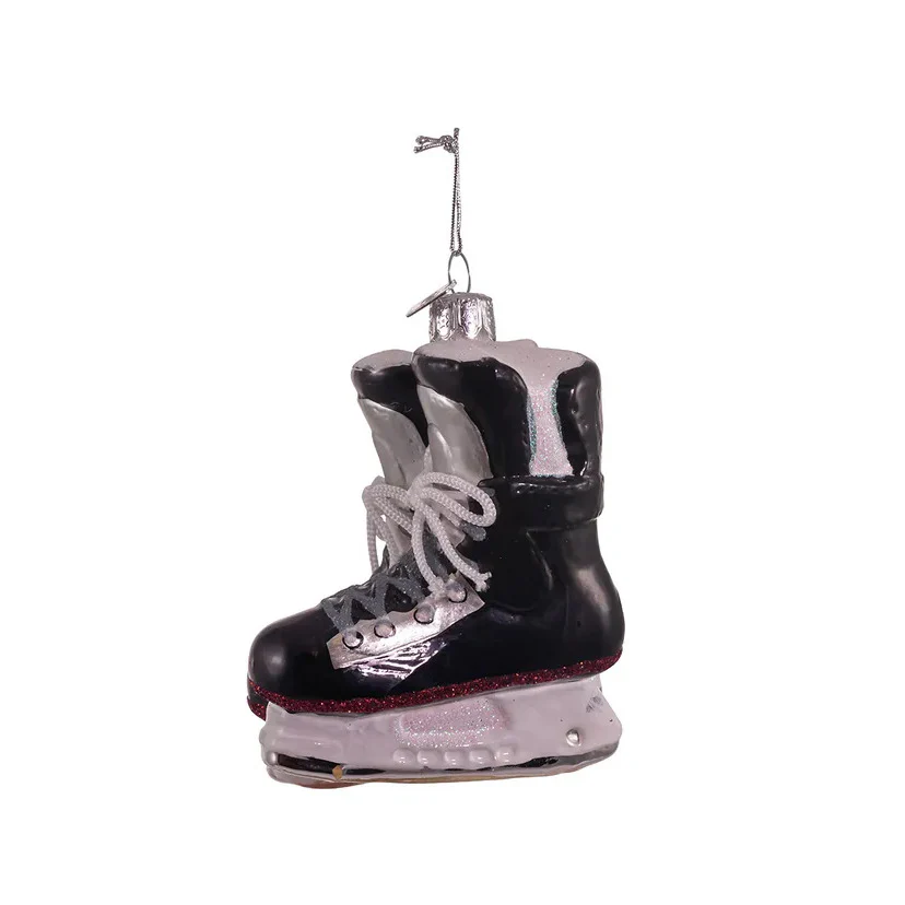Noble Gems⢠Ice Hockey Skates Glass Ornament, 4.25" - Image 4