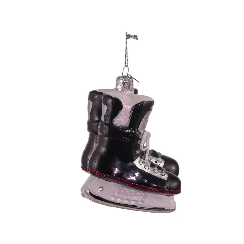 Noble Gems⢠Ice Hockey Skates Glass Ornament, 4.25" - Image 5