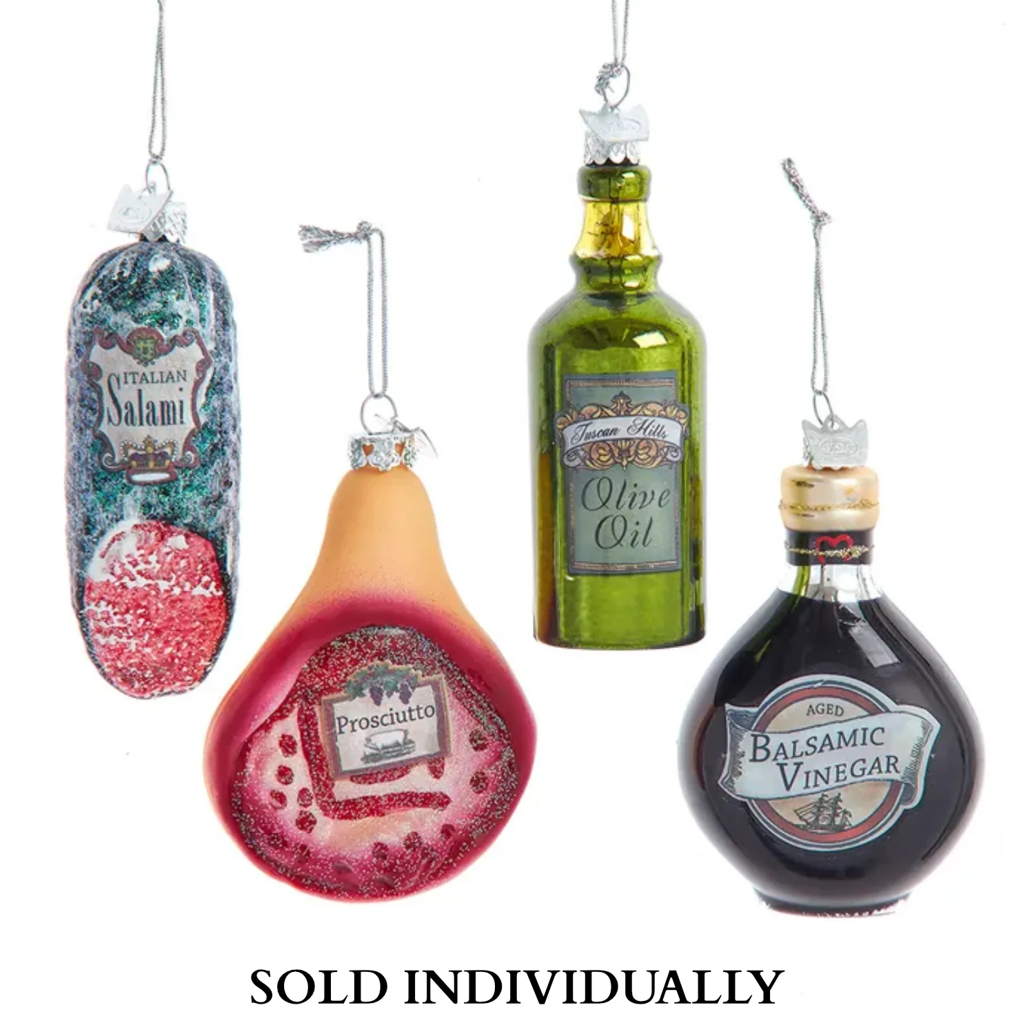 Noble Gems™ Italian Food Glass Ornaments (4 Styles – Sold individually)
