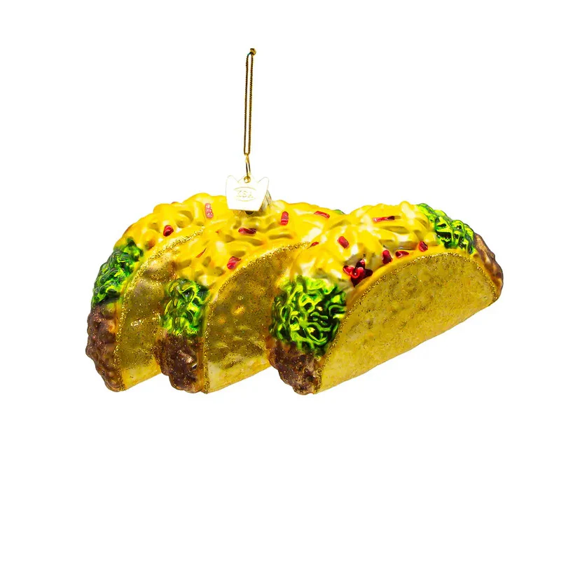 Noble Gems⢠Tacos Glass Ornament, 5.25"
