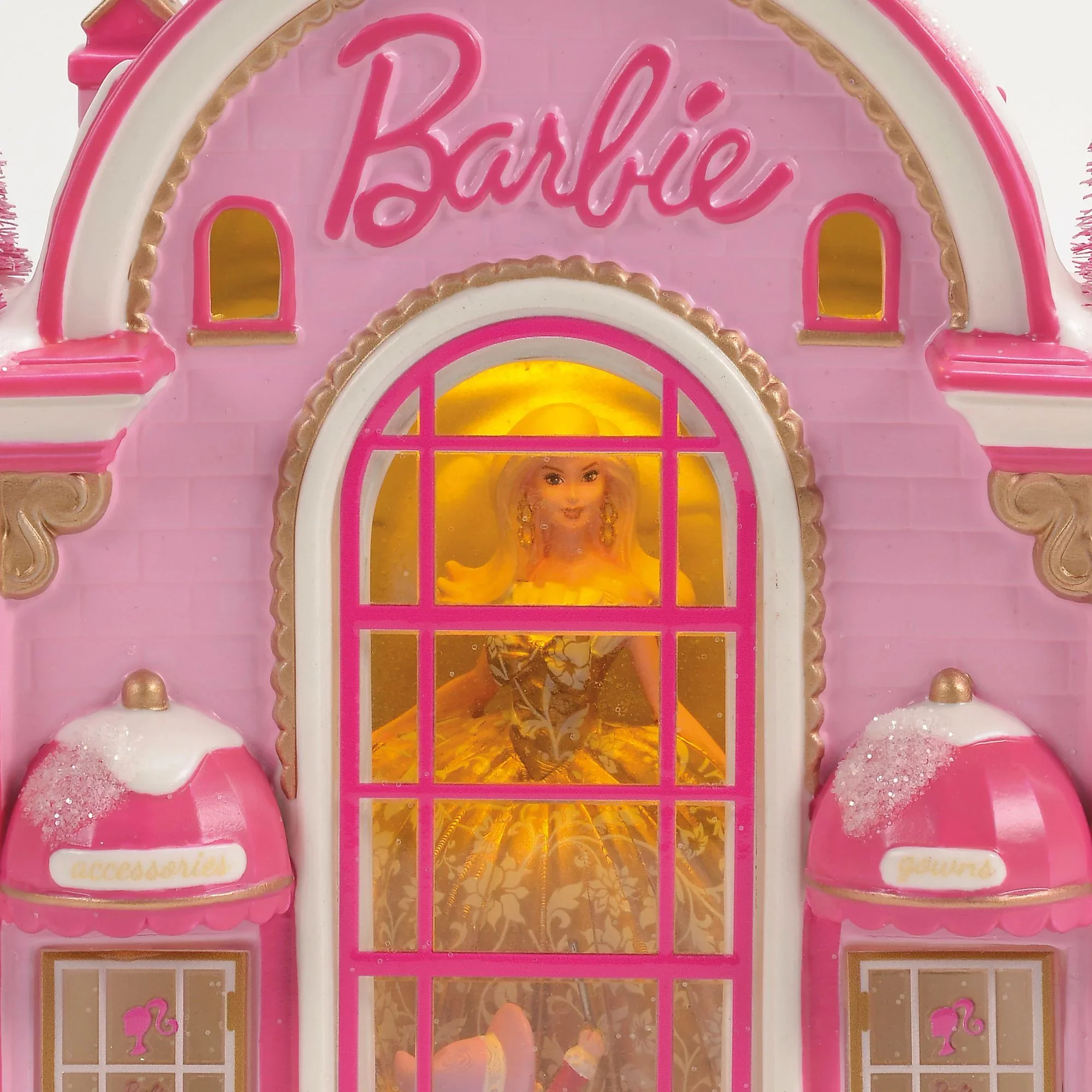 North Pole Series Village - Lighted Barbie Gown Boutique Figurine, 6.4" (Set of 2) - Image 10