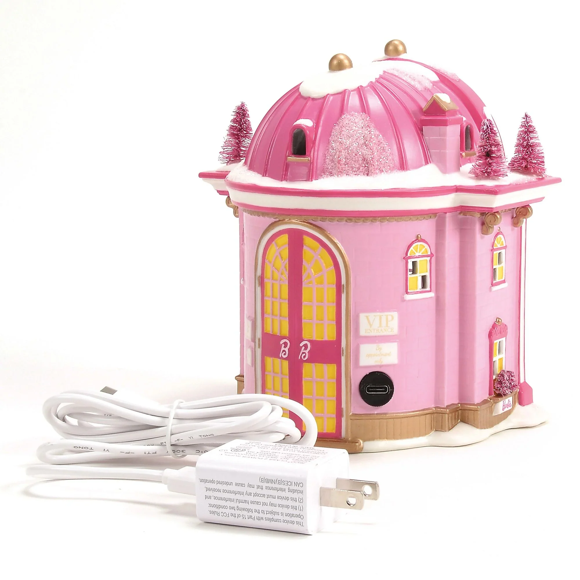 North Pole Series Village - Lighted Barbie Gown Boutique Figurine, 6.4" (Set of 2) - Image 2