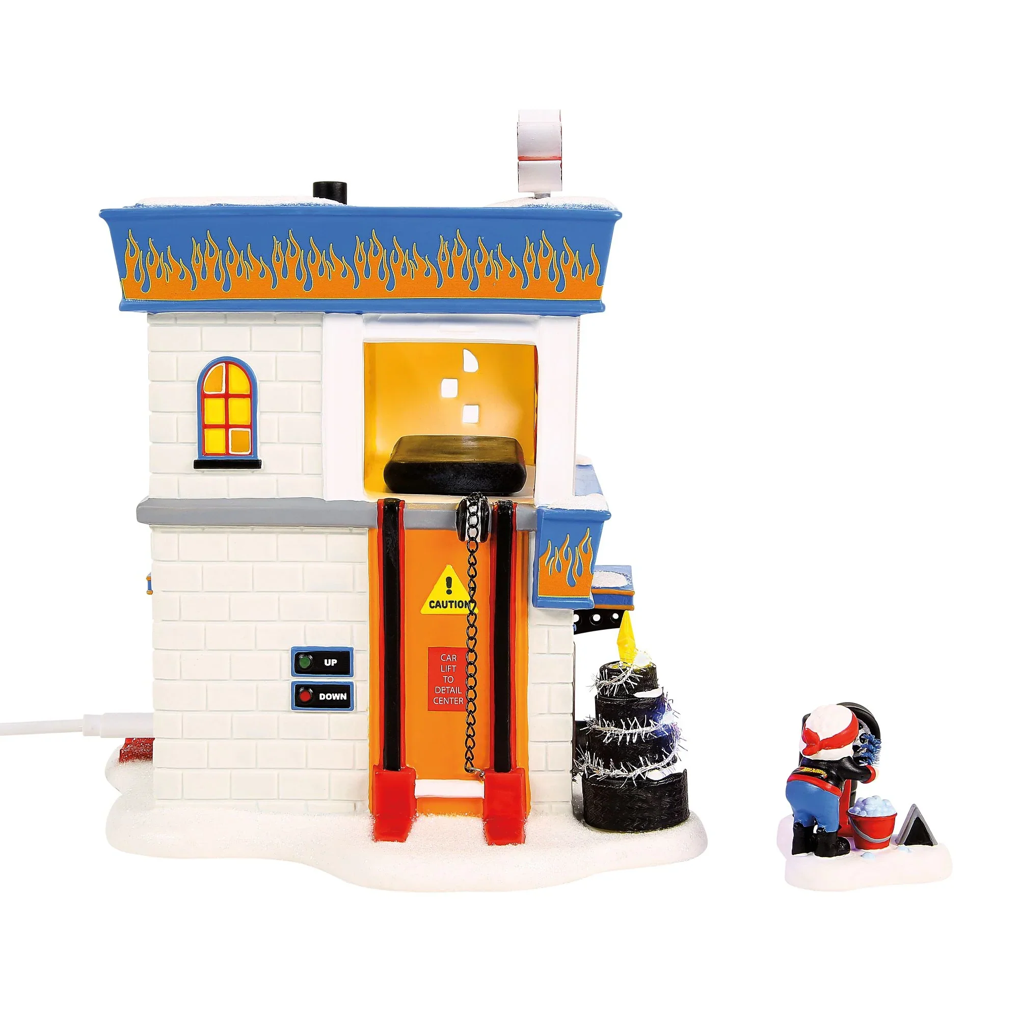 North Pole Series Village - Hot Wheels Detail Center Figurine, 7.3" (Set of 2) - Image 3