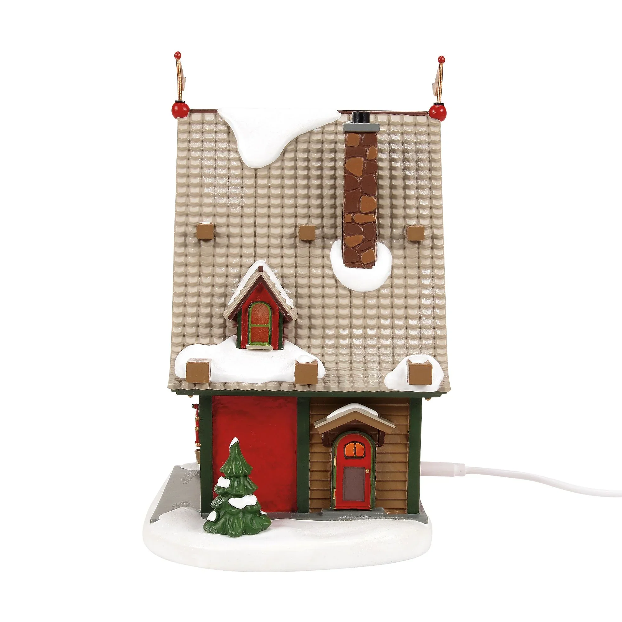 North Pole Series Village - Lighted 50th Reindeer Acres Stable Figurine, 8" - Image 4