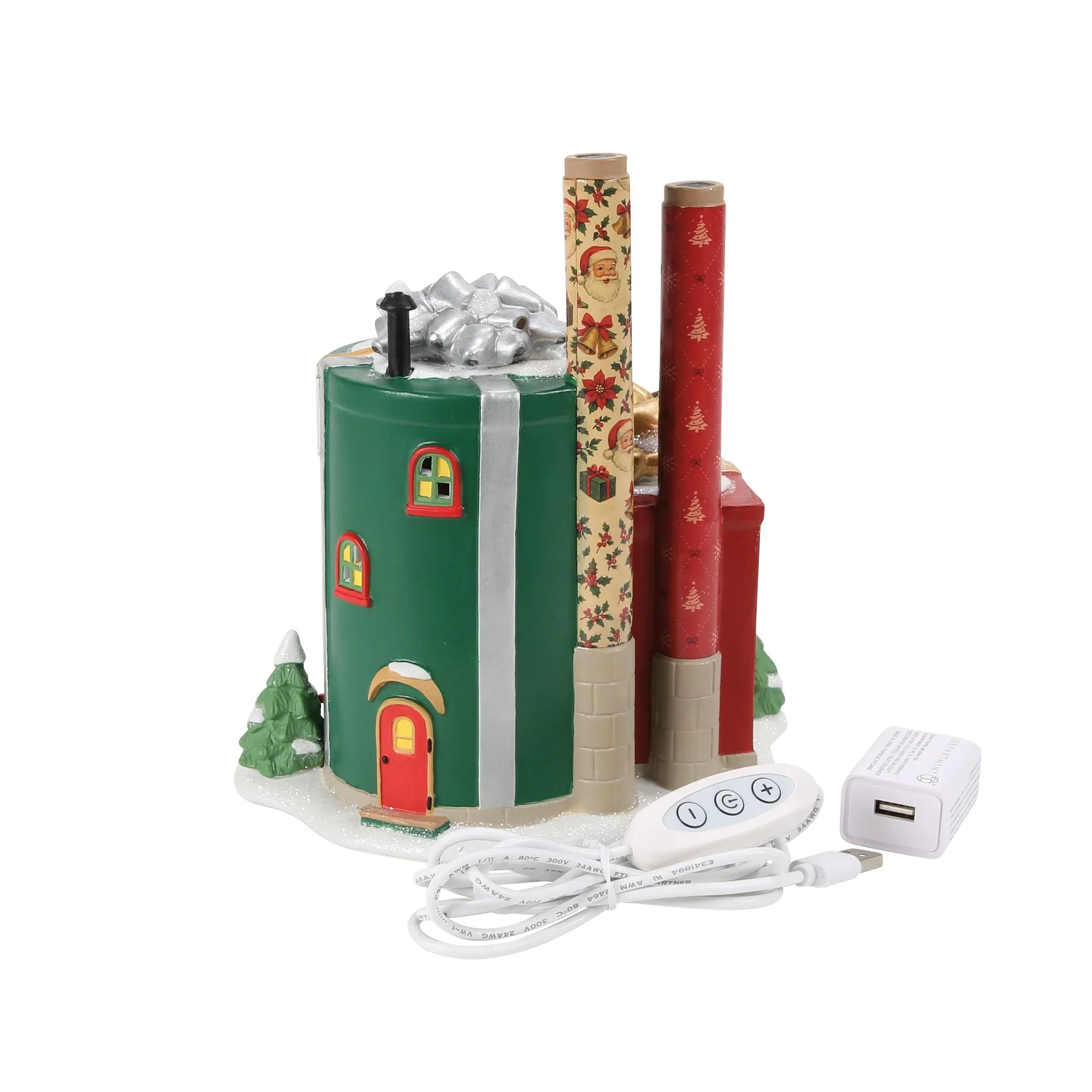 North Pole Series Village - Wrapping Paper Factory Figurine, 7.5" - Image 6