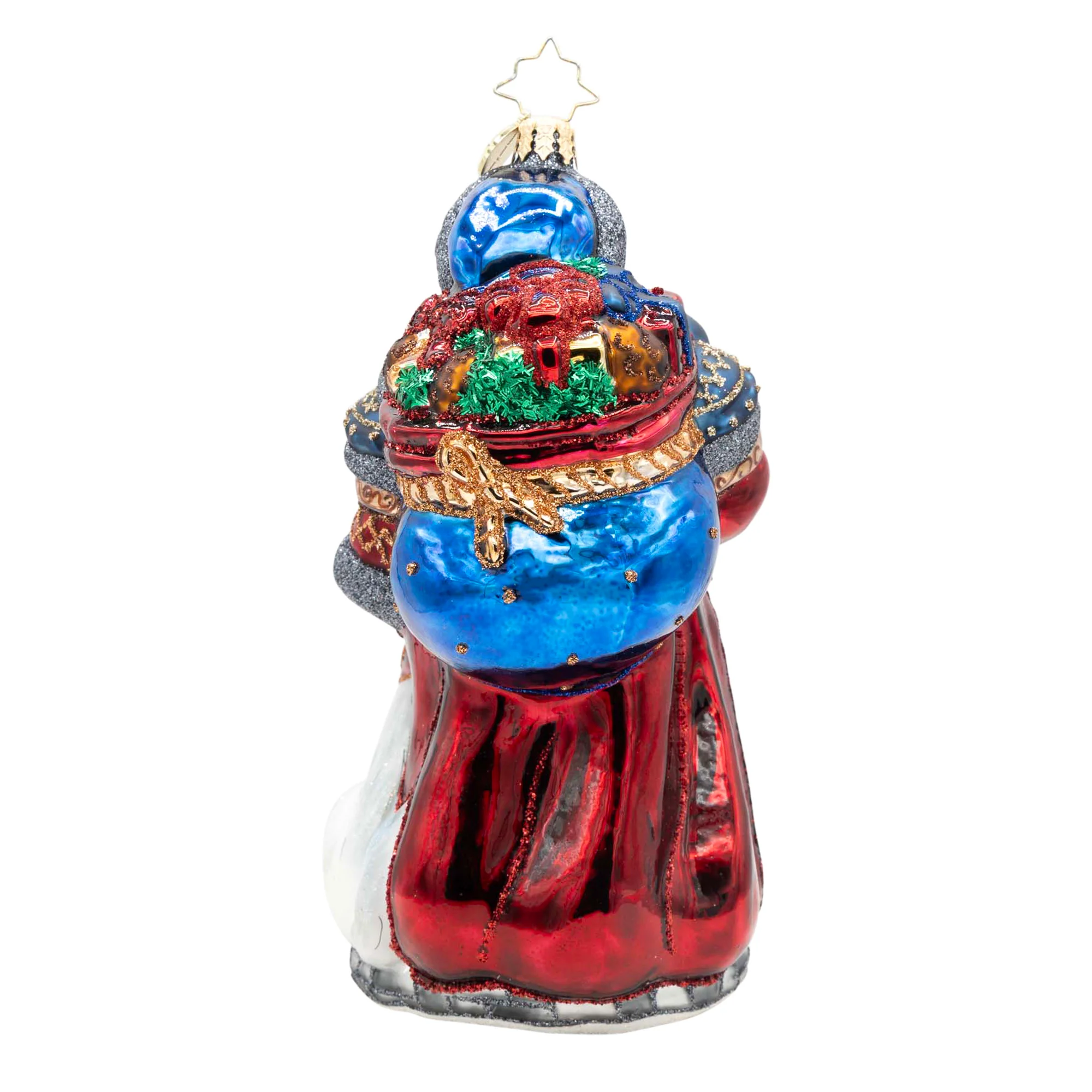 Northern Nicholas Santa Glass Ornament, 6.75" - Image 4