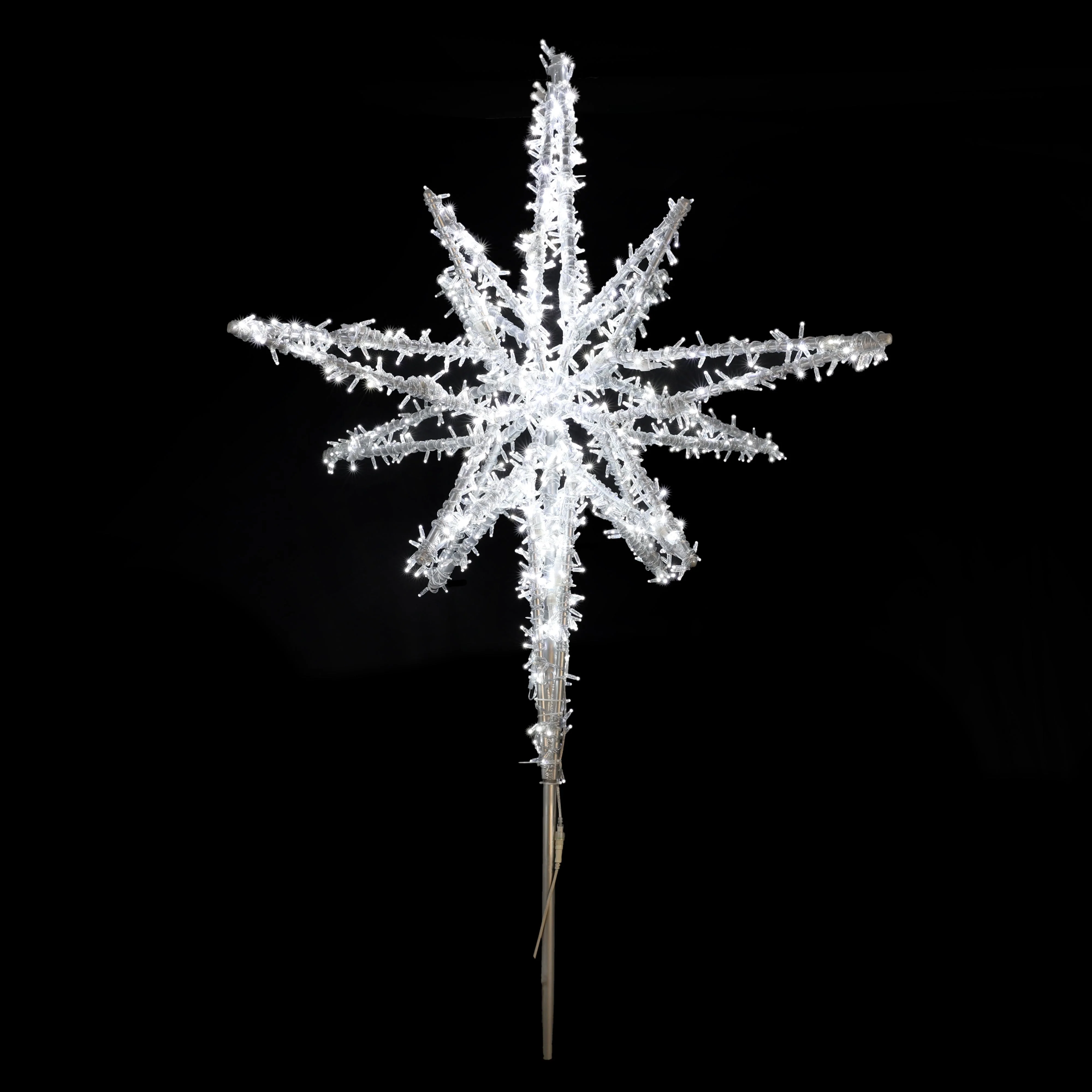Large Northstar Tree Topper Decoration, LED Lit (Warm White / Cold White), 4ft / 6ft - Image 4