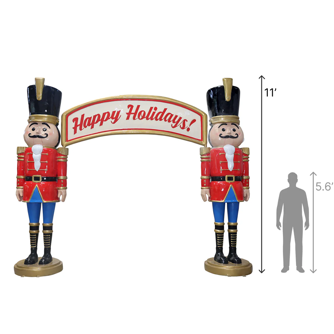 Large Fiberglass Nutcracker Archway Prop, 138" - Image 2