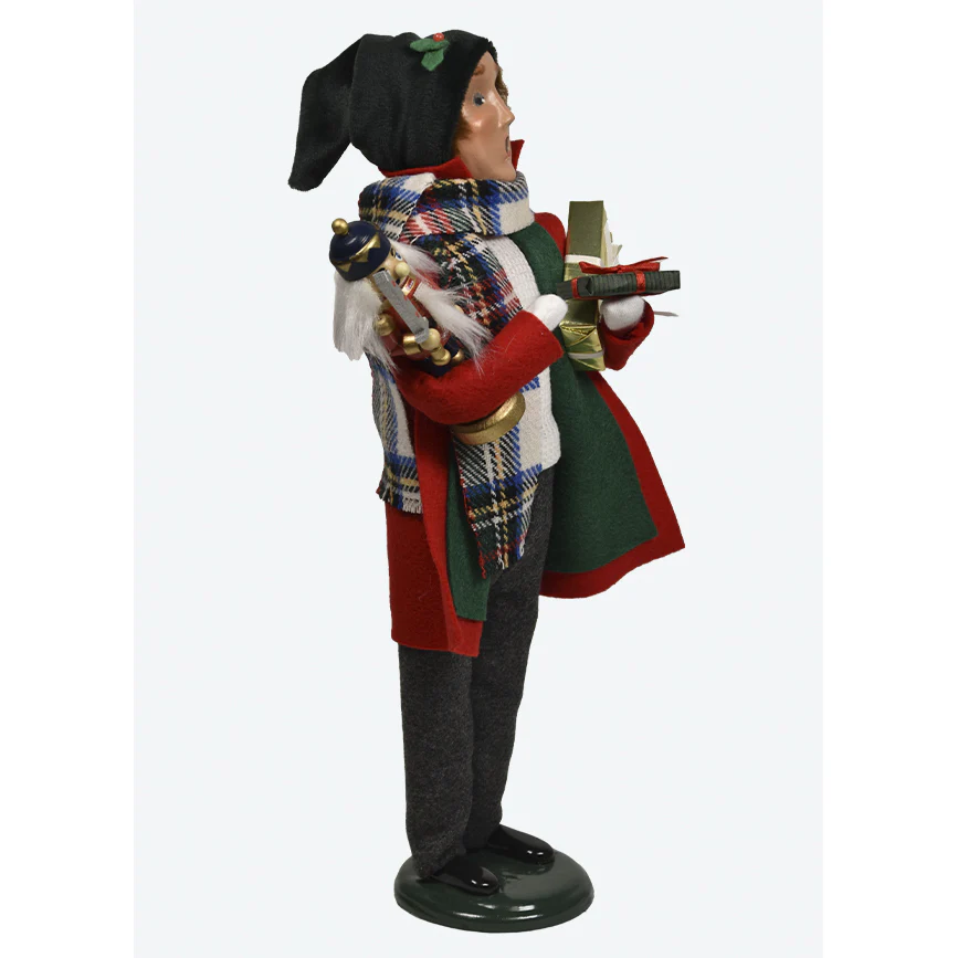Nutcracker Family Man Caroler Figurine, 13" - Image 4