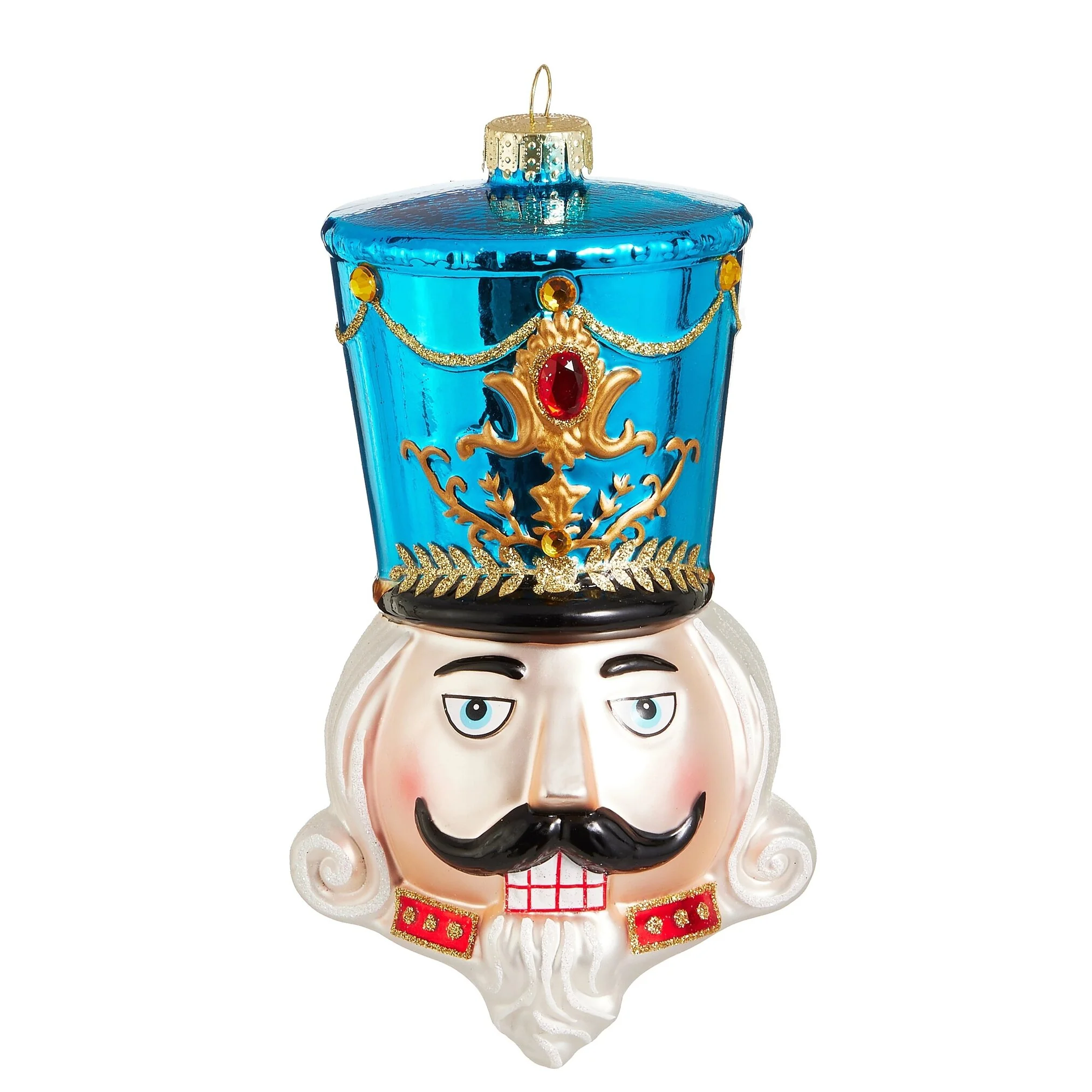 Nutcracker Head Ornament, 7.25" (2 styles - sold individually) - Image 3