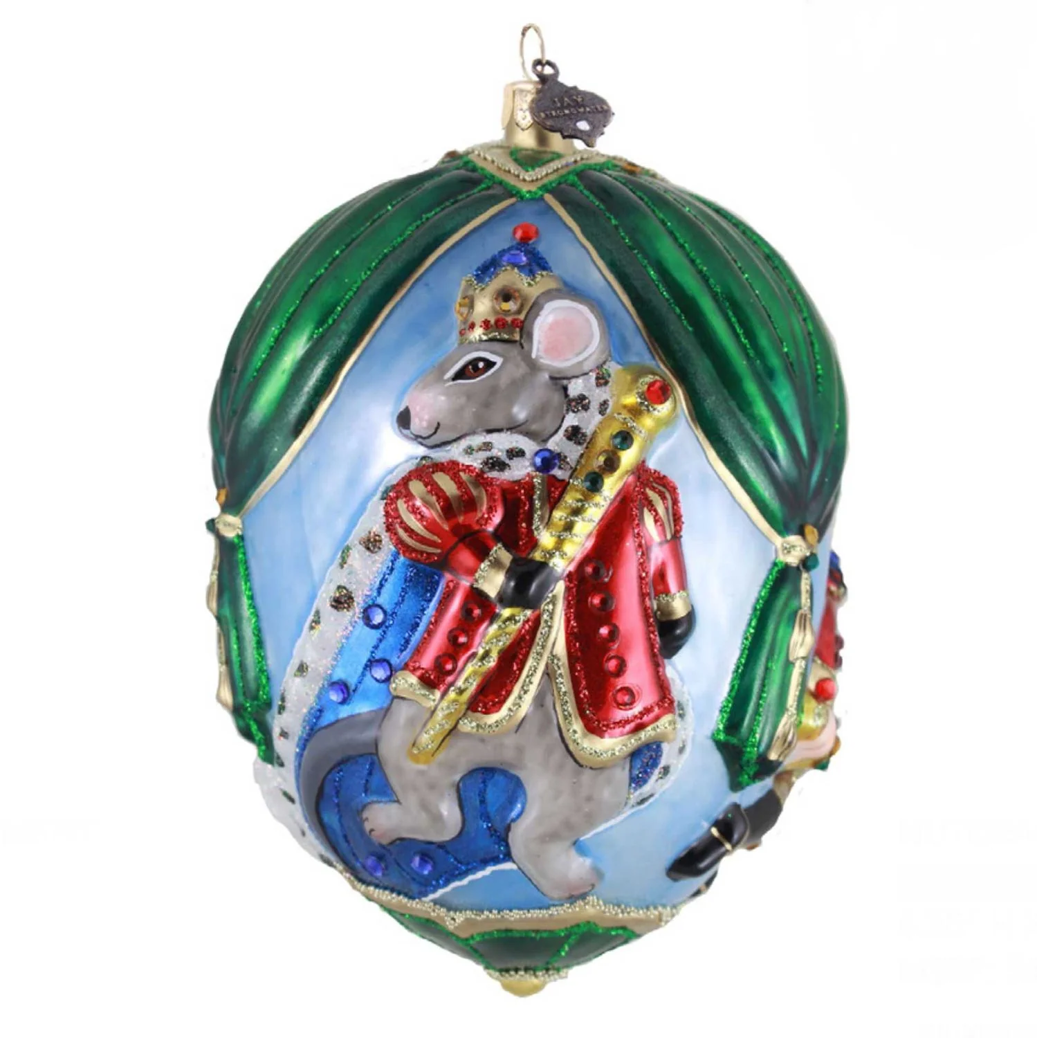 Nutcracker Suite Glass Egg Ornament, 4.25" - Image 4