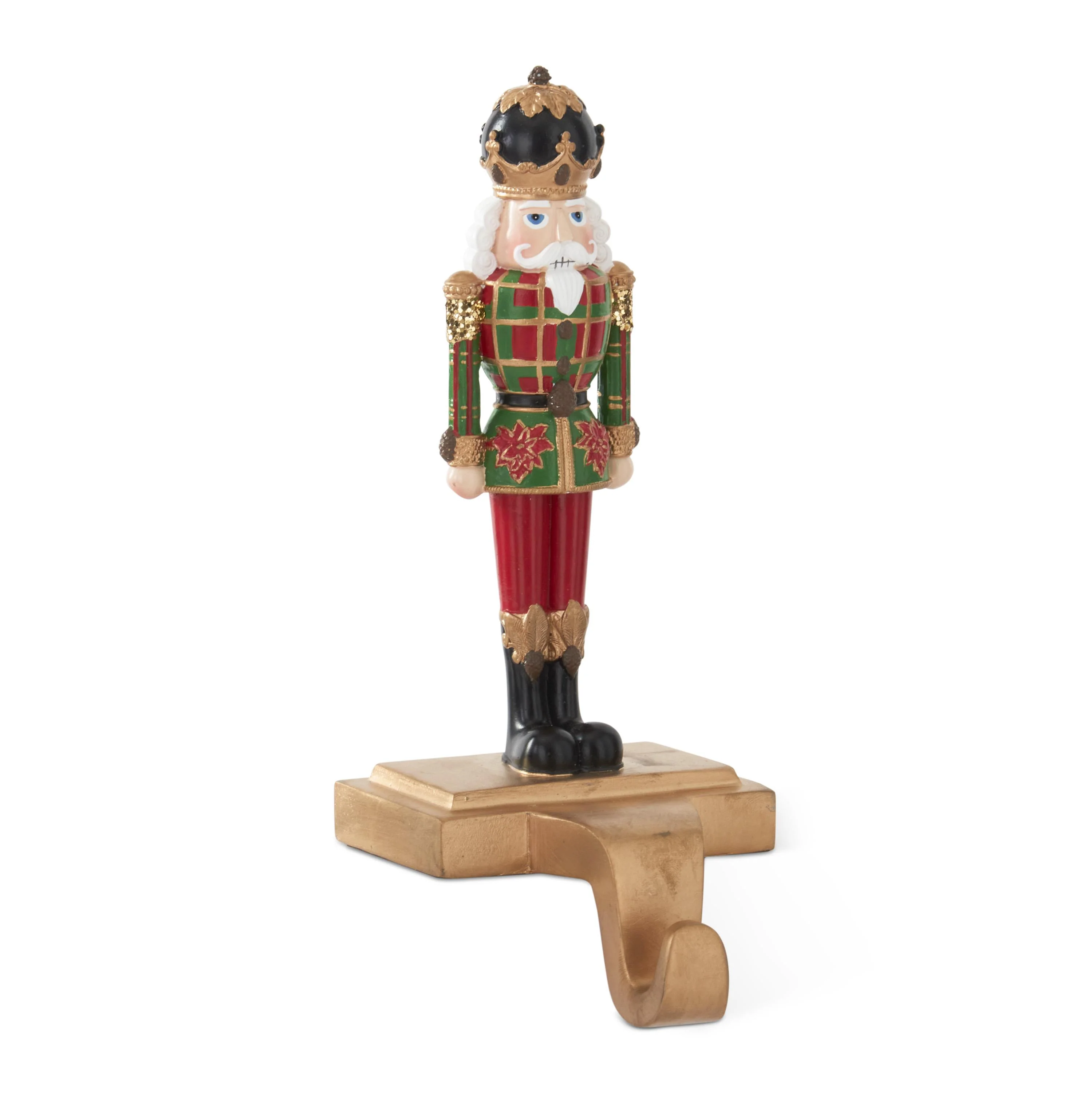 Nutcracker w/ Red & Green Plaid Coat Tabletop Figurine, 9.25" - Image 2