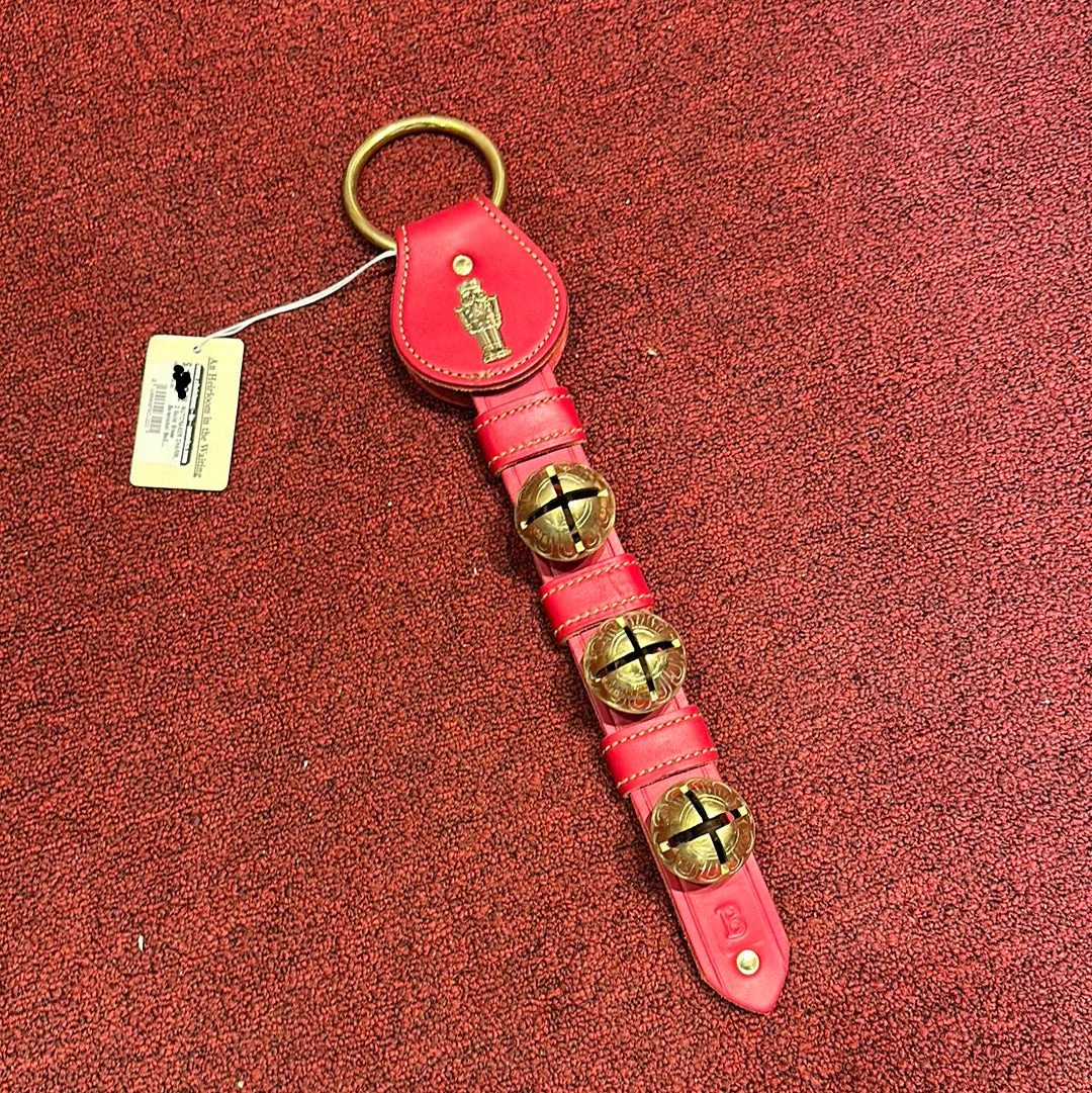 Nutcracker Charm w/3 Solid Brass Bells on Ring-Top, 15"